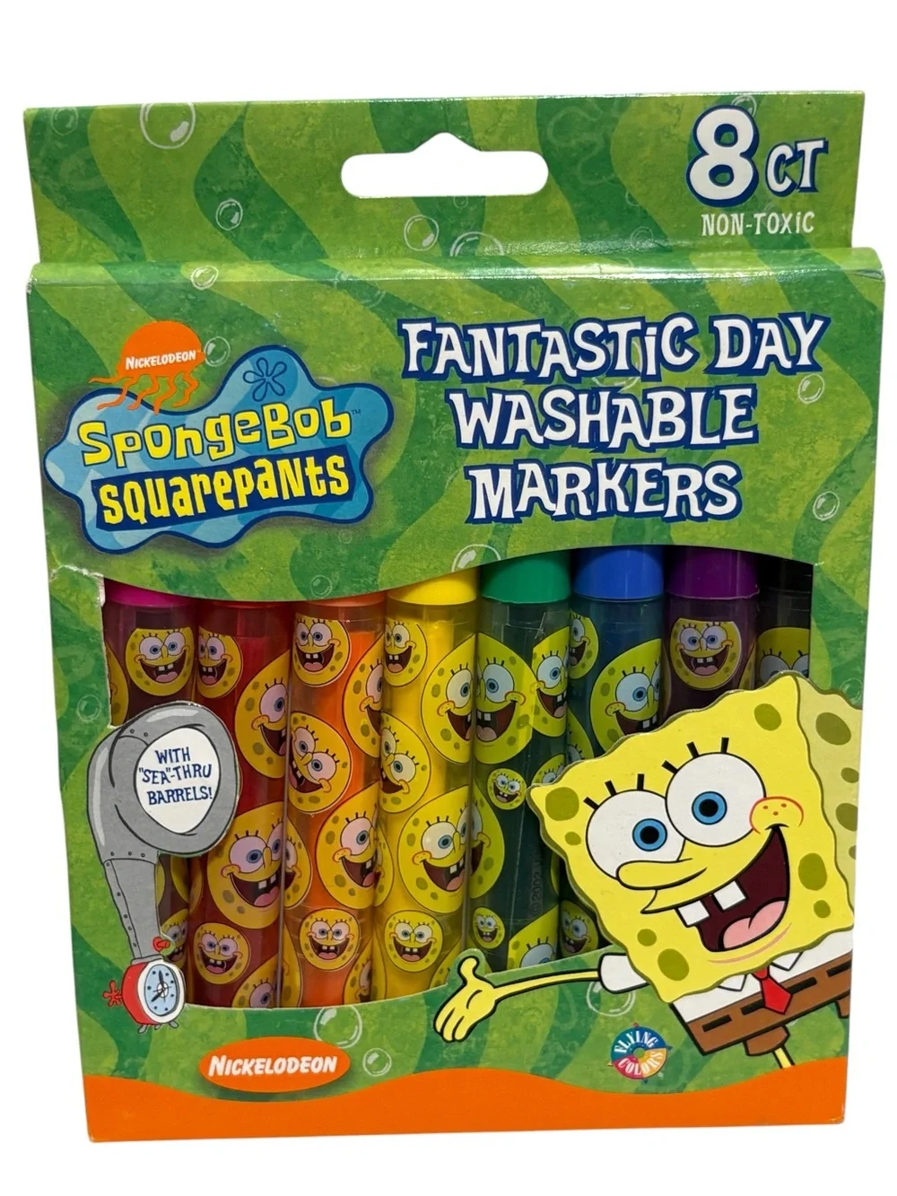 Vintage 2002 SpongeBob Squarepants Fantastic Day Washable Markers NEW in Box